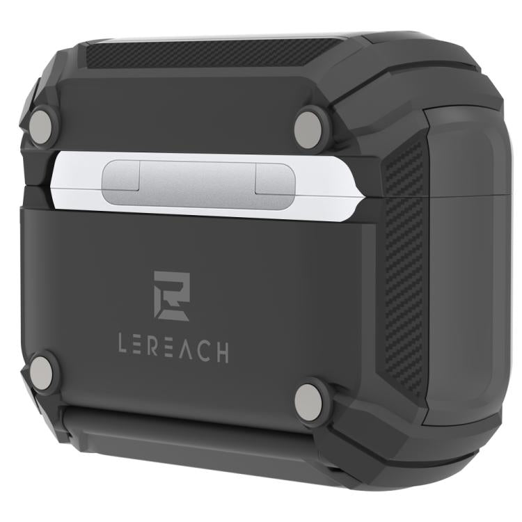 Custodia per auricolari wireless LeReach Mega Series Fiber Armor Edition con supporto, For AirPods Pro 3
