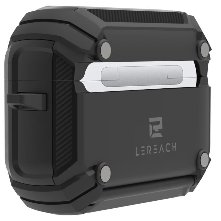 Custodia per auricolari wireless LeReach Mega Series Fiber Armor Edition con supporto, For AirPods Pro 3