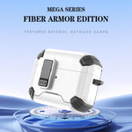 Custodia per auricolari wireless LeReach Mega Series Fiber Armor Edition con supporto, For AirPods Pro 3