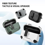 Custodia per auricolari wireless LeReach Mega Series Fiber Armor Edition con supporto, For AirPods Pro 3