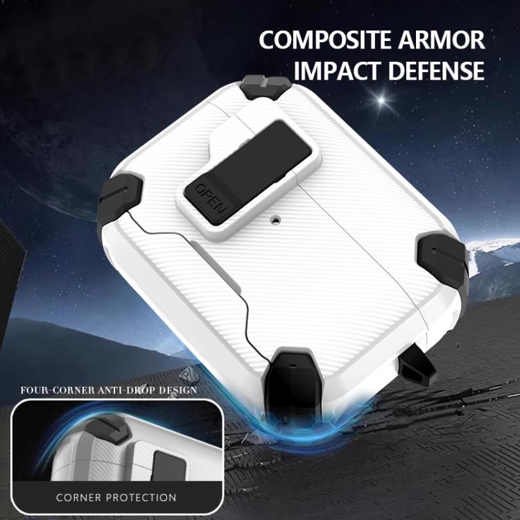 Custodia per auricolari wireless LeReach Mega Series Fiber Armor Edition con supporto, For AirPods Pro 3