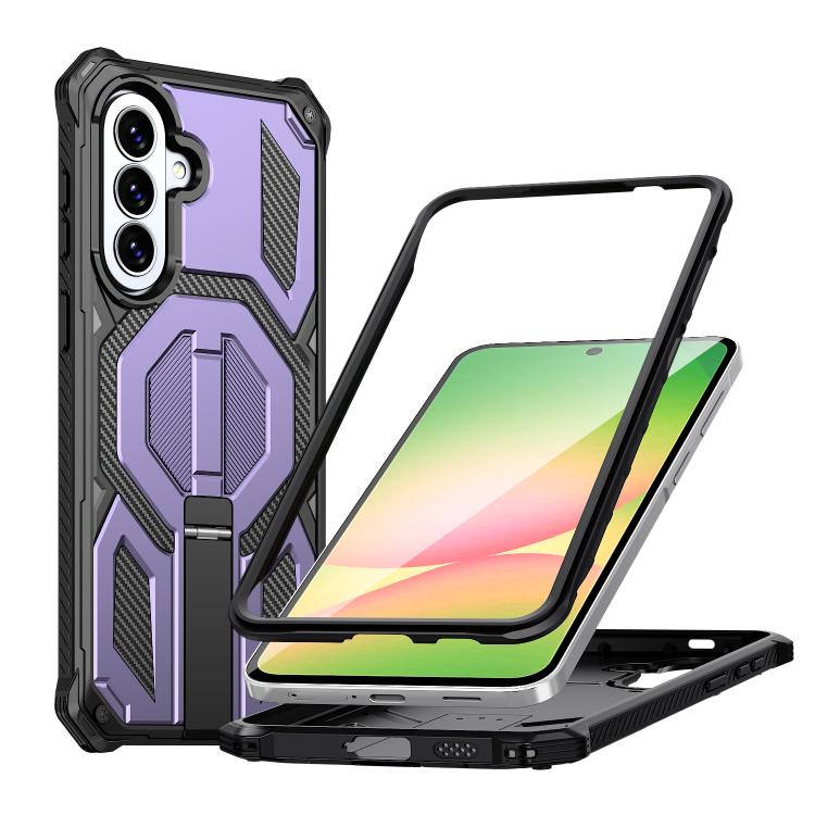 Custodia per telefono antiurto con supporto metallico nascosto e magnetico., For Galaxy A57 5G, For Galaxy A16 / A17 / A26 5G