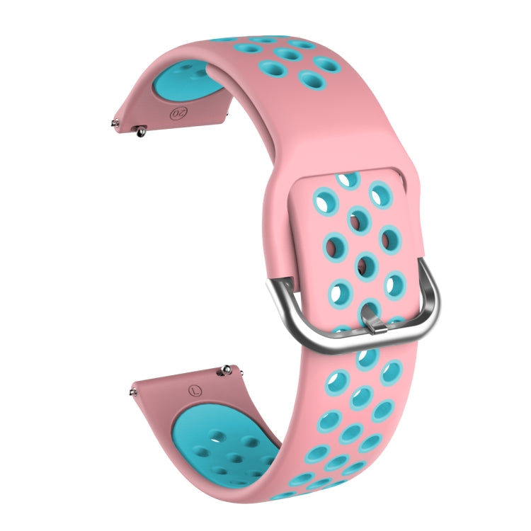 Per Samsung Galaxy Watch Active2 44mm Cinturino di ricambio in silicone bicolore