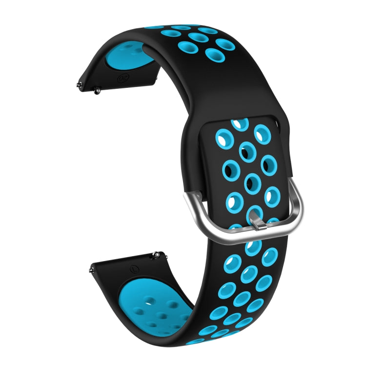Per Samsung Galaxy Watch Active2 44mm Cinturino di ricambio in silicone bicolore
