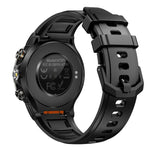 Smartwatch sportivo KT91 con display AMOLED da 1,43 pollici e torcia integrata, compatibile con il monitoraggio della salute.