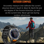 Smartwatch sportivo KT91 con display AMOLED da 1,43 pollici e torcia integrata, compatibile con il monitoraggio della salute.