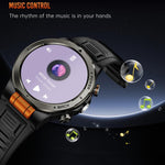 Smartwatch sportivo KT91 con display AMOLED da 1,43 pollici e torcia integrata, compatibile con il monitoraggio della salute.