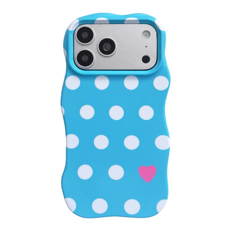 Custodia per telefono ibrida in PC e TPU con motivo a onde, punti e cuori stampati IMD., For iPhone 17 Pro Max, For iPhone 17 Pro, For iPhone 17, For iPhone 16 Pro Max, For iPhone 16 Pro, For iPhone 16, For iPhone 15 Pro Max, For iPhone 15 Pro