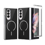 Custodia magnetica integrata in vetro antigraffio per telefono, For Galaxy Z Fold5, For Galaxy Z Fold4, For Galaxy Z Fold3 5G
