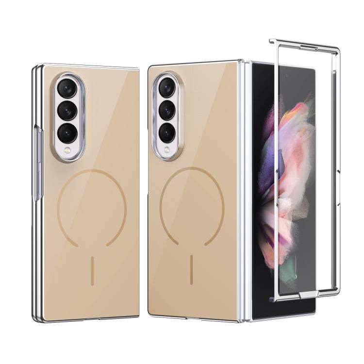 Custodia magnetica integrata in vetro antigraffio per telefono, For Galaxy Z Fold5, For Galaxy Z Fold4, For Galaxy Z Fold3 5G