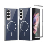 Custodia magnetica integrata in vetro antigraffio per telefono, For Galaxy Z Fold5, For Galaxy Z Fold4, For Galaxy Z Fold3 5G
