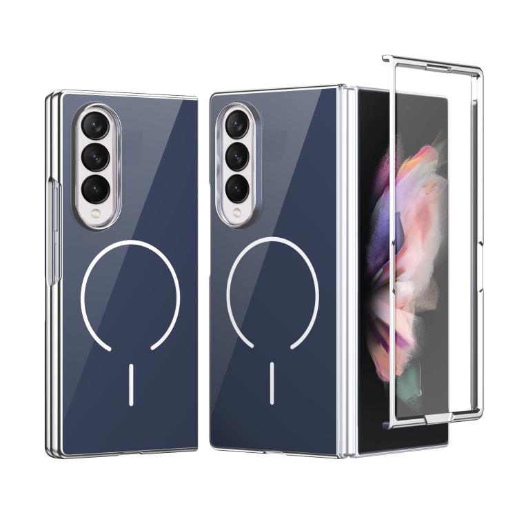 Custodia magnetica integrata in vetro antigraffio per telefono, For Galaxy Z Fold5, For Galaxy Z Fold4, For Galaxy Z Fold3 5G