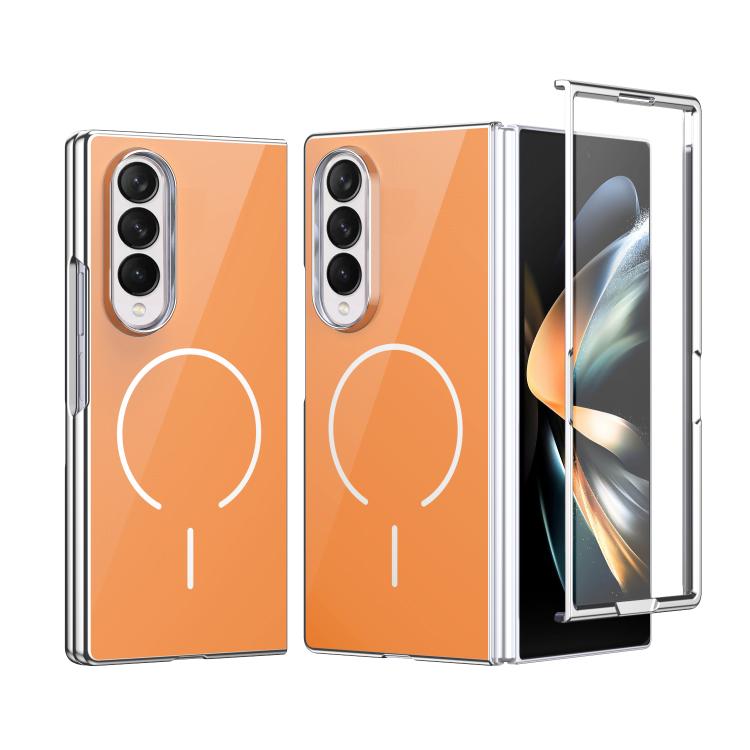 Custodia magnetica integrata in vetro antigraffio per telefono, For Galaxy Z Fold5, For Galaxy Z Fold4, For Galaxy Z Fold3 5G