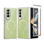 Custodia magnetica integrata in vetro antigraffio per telefono, For Galaxy Z Fold5, For Galaxy Z Fold4, For Galaxy Z Fold3 5G