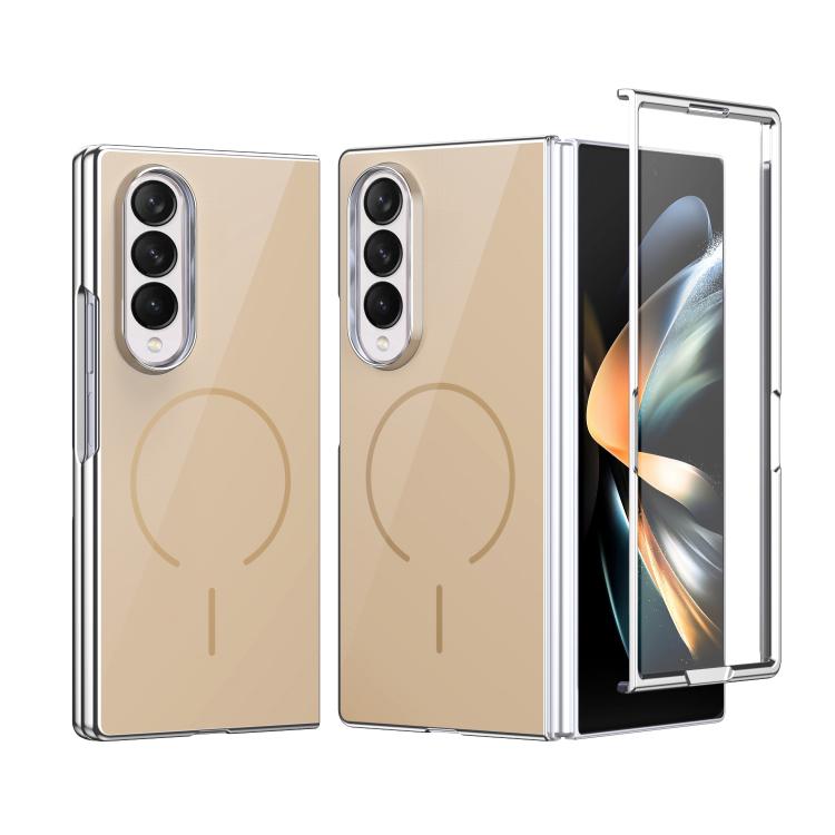 Custodia magnetica integrata in vetro antigraffio per telefono, For Galaxy Z Fold5, For Galaxy Z Fold4, For Galaxy Z Fold3 5G