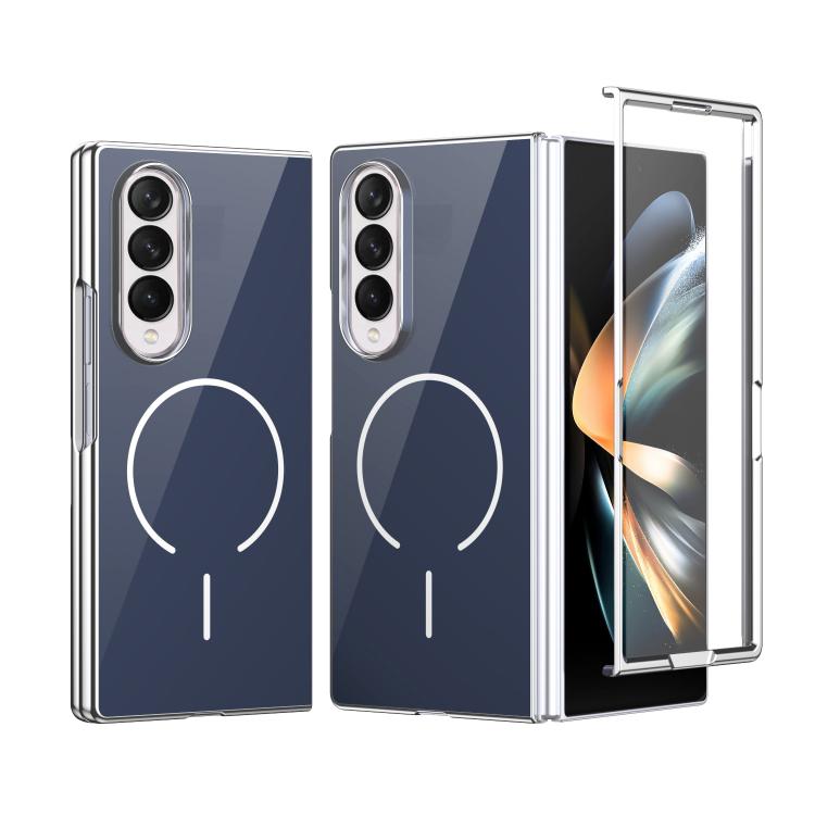 Custodia magnetica integrata in vetro antigraffio per telefono, For Galaxy Z Fold5, For Galaxy Z Fold4, For Galaxy Z Fold3 5G