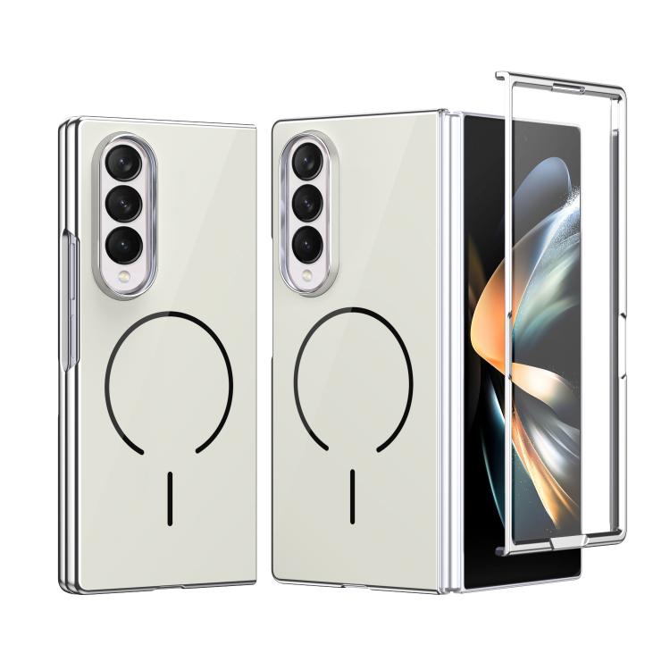 Custodia magnetica integrata in vetro antigraffio per telefono, For Galaxy Z Fold5, For Galaxy Z Fold4, For Galaxy Z Fold3 5G