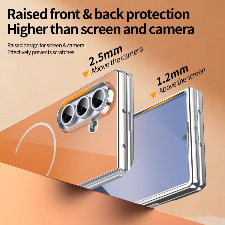 Custodia magnetica integrata in vetro antigraffio per telefono, For Galaxy Z Fold5, For Galaxy Z Fold4, For Galaxy Z Fold3 5G