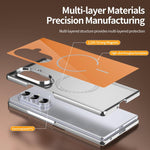 Custodia magnetica integrata in vetro antigraffio per telefono, For Galaxy Z Fold5, For Galaxy Z Fold4, For Galaxy Z Fold3 5G