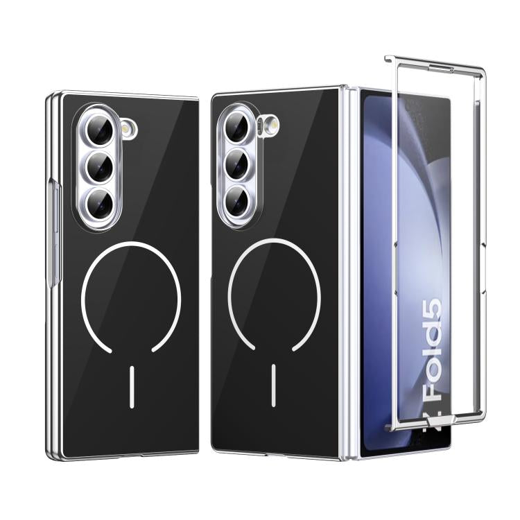Custodia magnetica integrata in vetro antigraffio per telefono, For Galaxy Z Fold5, For Galaxy Z Fold4, For Galaxy Z Fold3 5G