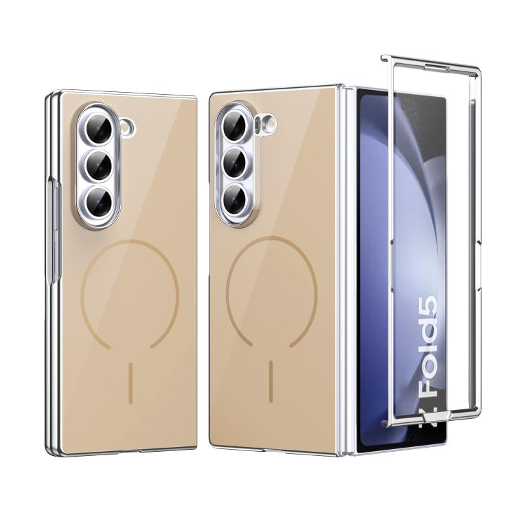 Custodia magnetica integrata in vetro antigraffio per telefono, For Galaxy Z Fold5, For Galaxy Z Fold4, For Galaxy Z Fold3 5G