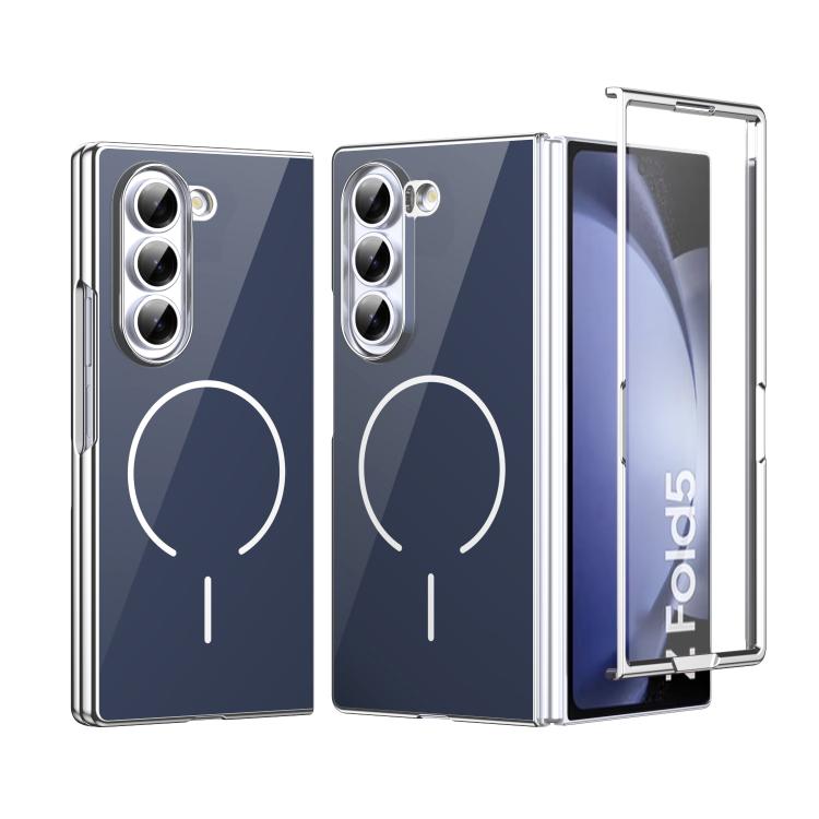 Custodia magnetica integrata in vetro antigraffio per telefono, For Galaxy Z Fold5, For Galaxy Z Fold4, For Galaxy Z Fold3 5G