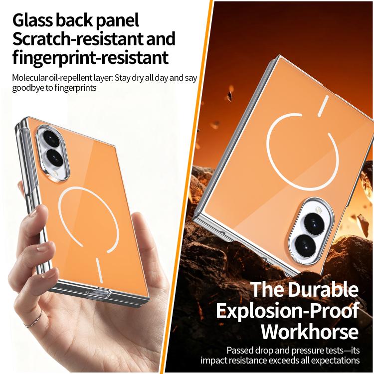 Custodia magnetica integrata in vetro antigraffio per telefono, For Galaxy Z Fold8 5G, For Galaxy Z Fold8 Ultra 5G, For Galaxy Z Fold7 5G, For Galaxy Z Fold6