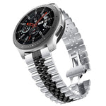 Cinturino di ricambio in acciaio con cinque perline, 20mm For Samsung Galaxy Watch 3 41mm, 22mm For Samsung Galaxy Watch 3 45mm, 20mm For Amazfit GTR 2 / Amazfit GTR 47mm, 22mm For Amazfit GTR 42mm
