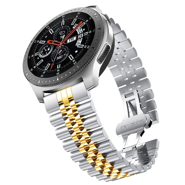Cinturino di ricambio in acciaio con cinque perline, 20mm For Samsung Galaxy Watch 3 41mm, 22mm For Samsung Galaxy Watch 3 45mm, 20mm For Amazfit GTR 2 / Amazfit GTR 47mm, 22mm For Amazfit GTR 42mm