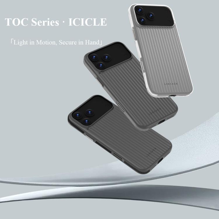 Custodia per telefono LeReach TOC Icicle Series Ice Mist con superficie antiscivolo su entrambi i lati., For iPhone 17 Pro Max, For iPhone 17 Pro, For iPhone 17, For iPhone Air