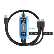 RELIFE XA7 Cavo di ricarica rapida digitale da 1 a 2 con display Type-C da 100 W per iPhone/Android