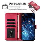 Custodia per telefono in ecopelle con cerniera e cinturino da polso, motivo farfalla glitterata, con cinturino da polso., For Galaxy A57 5G, For Galaxy A37 5G, For Galaxy A27 5G, For Galaxy A25e