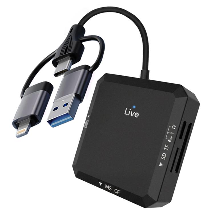Hub docking multifunzione con lettore schede USB Type-C