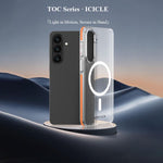 Custodia magnetica antiscivolo a doppia faccia LeReach TOC Icicle Series Ice Mist per telefono, For Galaxy S26+ 5G, For Galaxy S26 Ultra 5G, For Galaxy S26 5G