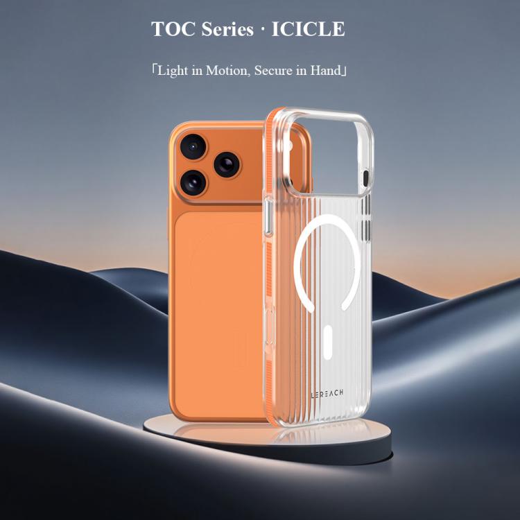 Custodia magnetica antiscivolo a doppia faccia LeReach TOC Icicle Series Ice Mist per telefono, For iPhone 17 Pro Max, For iPhone 17 Pro, For iPhone 17, For iPhone Air