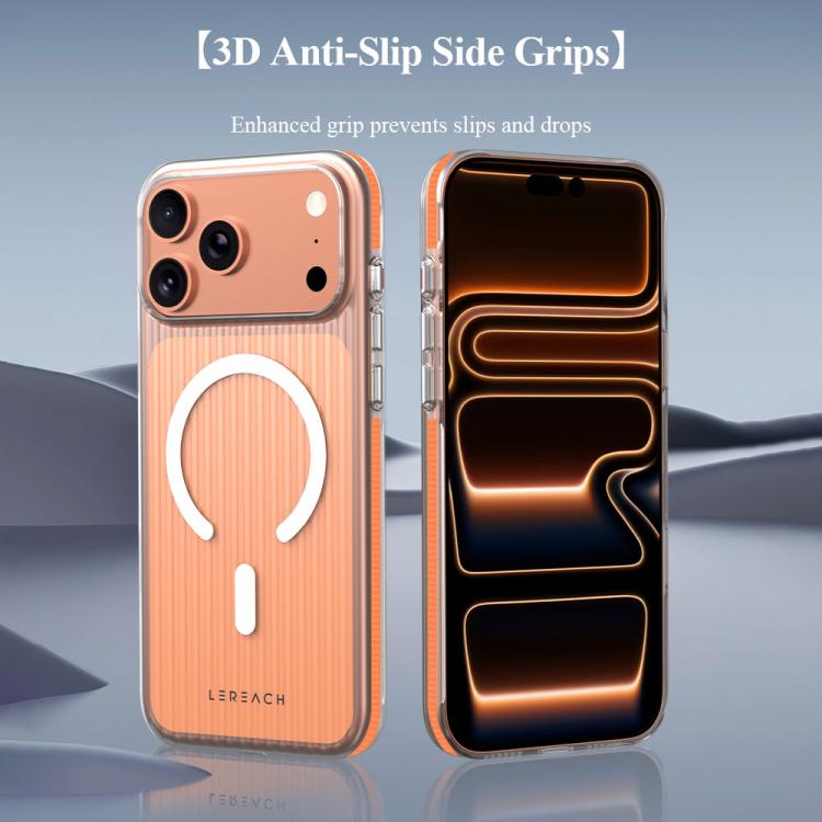 Custodia magnetica antiscivolo a doppia faccia LeReach TOC Icicle Series Ice Mist per telefono, For iPhone 17 Pro Max, For iPhone 17 Pro, For iPhone 17, For iPhone Air