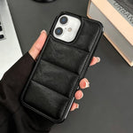 Custodia per telefono in PU + TPU con imbottitura in cotone e crine di cavallo, piuma d'oca e airbag., For iPhone 17 Pro Max, For iPhone 17 Pro, For iPhone 17, For iPhone 16 Pro Max, For iPhone 16 Pro, For iPhone 16 Plus