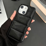 Custodia per telefono in PU + TPU con imbottitura in cotone e crine di cavallo, piuma d'oca e airbag., For iPhone 16, For iPhone 15 Pro Max, For iPhone 15 Pro, For iPhone 15 Plus, For iPhone 15, For iPhone 14 Plus