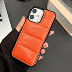 Custodia per telefono in PU + TPU con imbottitura in cotone e crine di cavallo, piuma d'oca e airbag., For iPhone 17 Pro Max, For iPhone 17 Pro, For iPhone 17, For iPhone 16 Pro Max, For iPhone 16 Pro, For iPhone 16 Plus