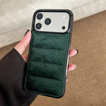 Custodia per telefono in PU + TPU con imbottitura in cotone e crine di cavallo, piuma d'oca e airbag., For iPhone 17 Pro Max, For iPhone 17 Pro, For iPhone 17, For iPhone 16 Pro Max, For iPhone 16 Pro, For iPhone 16 Plus