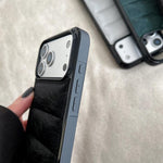 Custodia per telefono in PU + TPU con imbottitura in cotone e crine di cavallo, piuma d'oca e airbag., For iPhone 16, For iPhone 15 Pro Max, For iPhone 15 Pro, For iPhone 15 Plus, For iPhone 15, For iPhone 14 Plus