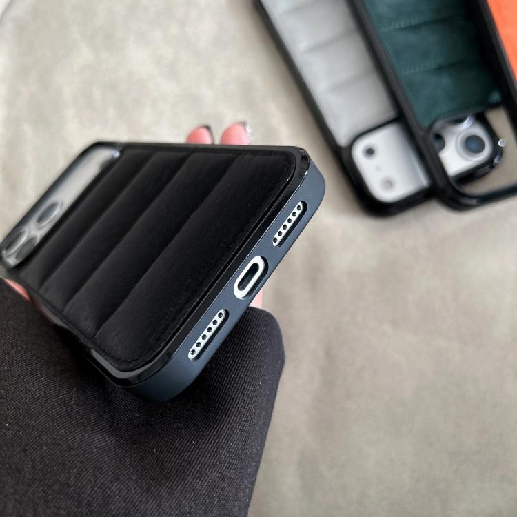 Custodia per telefono in PU + TPU con imbottitura in cotone e crine di cavallo, piuma d'oca e airbag., For iPhone 16, For iPhone 15 Pro Max, For iPhone 15 Pro, For iPhone 15 Plus, For iPhone 15, For iPhone 14 Plus