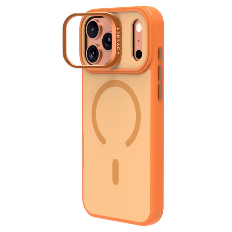 Custodia per telefono magnetica con supporto in metallo LeReach Le-Luster Series per obiettivo., For iPhone 17 Pro Max, For iPhone 17 Pro
