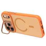 Custodia per telefono magnetica con supporto in metallo LeReach Le-Luster Series per obiettivo., For iPhone 17 Pro Max, For iPhone 17 Pro