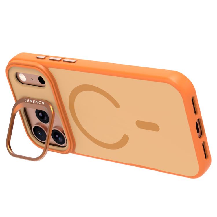 Custodia per telefono magnetica con supporto in metallo LeReach Le-Luster Series per obiettivo., For iPhone 17 Pro Max, For iPhone 17 Pro