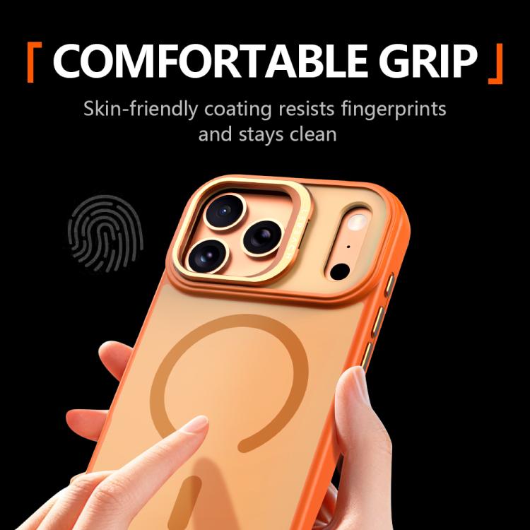 Custodia per telefono magnetica con supporto in metallo LeReach Le-Luster Series per obiettivo., For iPhone 17 Pro Max, For iPhone 17 Pro