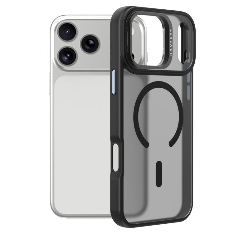 Custodia per telefono magnetica con supporto in metallo LeReach Le-Luster Series per obiettivo., For iPhone 17 Pro Max, For iPhone 17 Pro