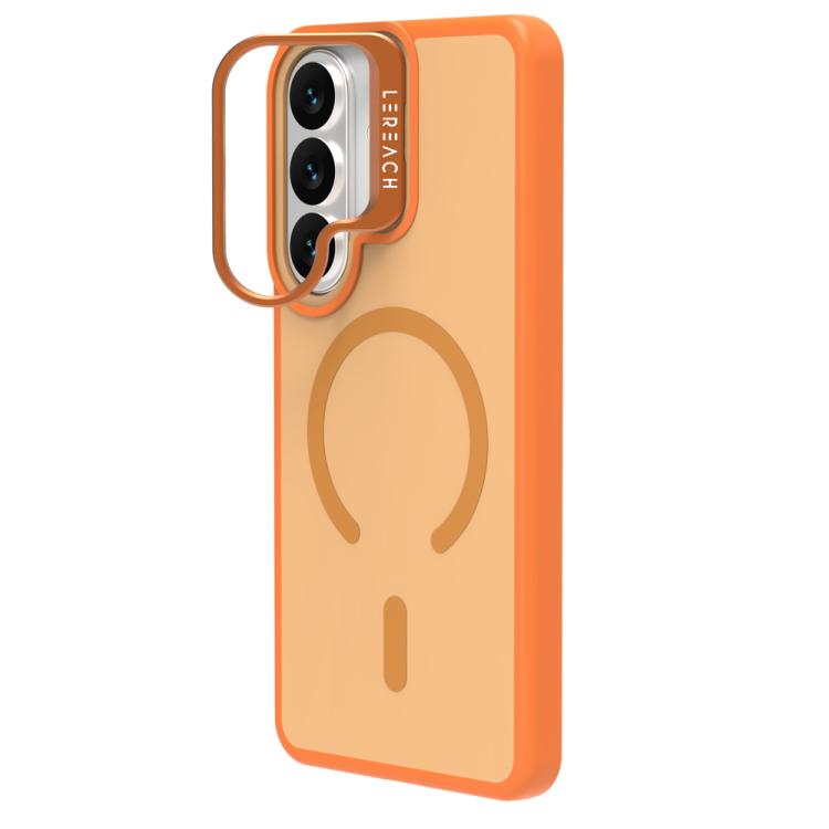 Custodia per telefono magnetica con supporto in metallo LeReach Le-Luster Series per obiettivo., For Galaxy S26+ 5G, For Galaxy S26 Ultra 5G, For Galaxy S26 5G, For Galaxy S25 FE 5G, For Galaxy S25 Ultra 5G, For Galaxy S24 Ultra 5G