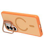 Custodia per telefono magnetica con supporto in metallo LeReach Le-Luster Series per obiettivo., For Galaxy S26+ 5G, For Galaxy S26 Ultra 5G, For Galaxy S26 5G, For Galaxy S25 FE 5G, For Galaxy S25 Ultra 5G, For Galaxy S24 Ultra 5G