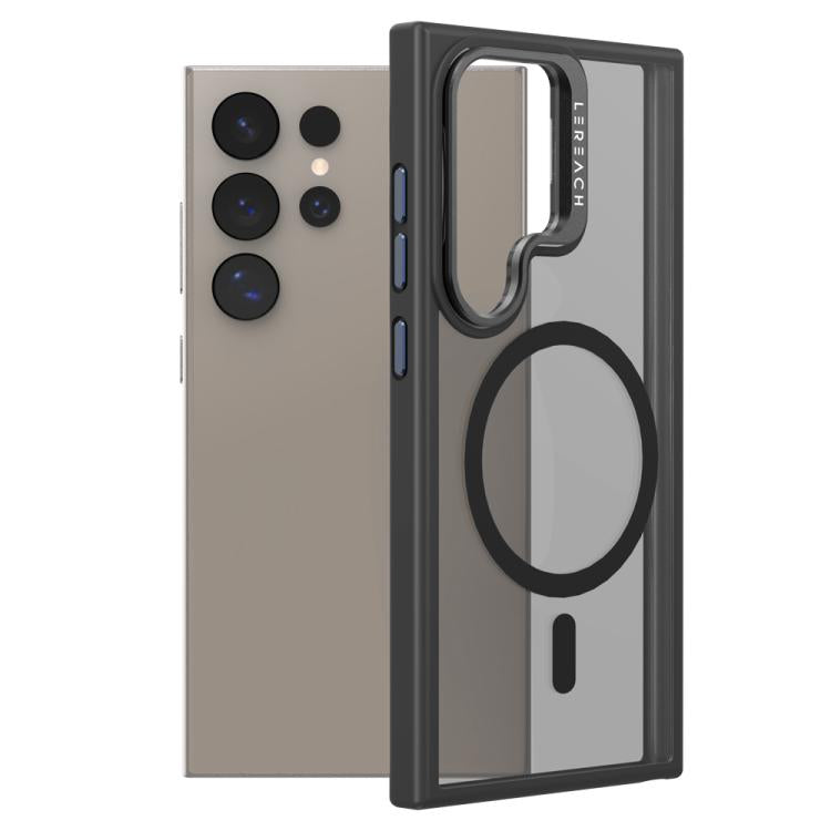 Custodia per telefono magnetica con supporto in metallo LeReach Le-Luster Series per obiettivo., For Galaxy S26+ 5G, For Galaxy S26 Ultra 5G, For Galaxy S26 5G, For Galaxy S25 FE 5G, For Galaxy S25 Ultra 5G, For Galaxy S24 Ultra 5G